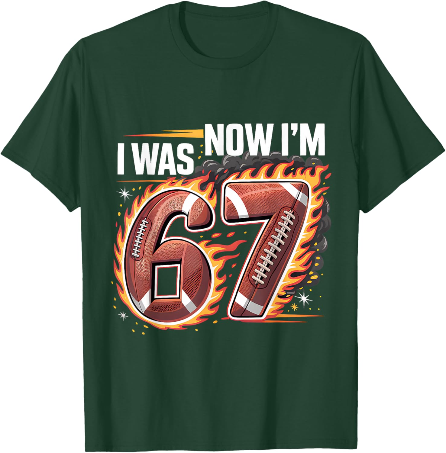 I was 6 Now I'm 7 Old Football Drip 7th Birthday Boys Teens T-Shirt - T-Shirt | Forest