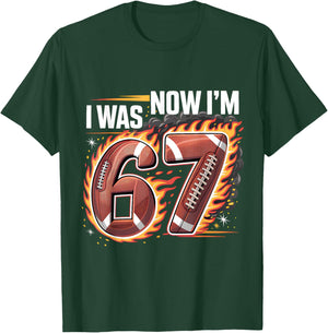 I was 6 Now I'm 7 Old Football Drip 7th Birthday Boys Teens T-Shirt - T-Shirt | Forest