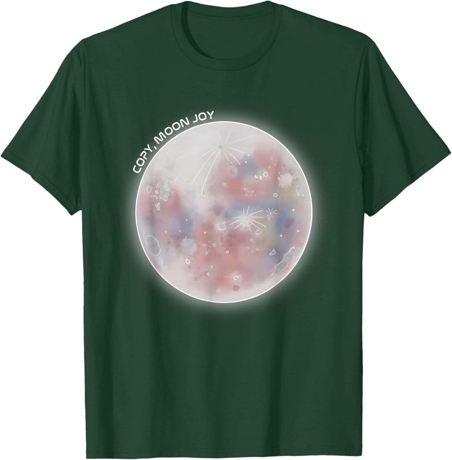 Artemis II Copy Moon Joy Illustration T-Shirt - T-Shirt | Forest