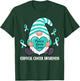 Cute Gnome Ribbon Peace Love Cervical Cancer Awareness Women T-Shirt - T-Shirt | Forest
