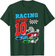 Racing Into 10 Year Old Birthday Racing Car Theme 10th Party T-Shirt - T-Shirt | Forest