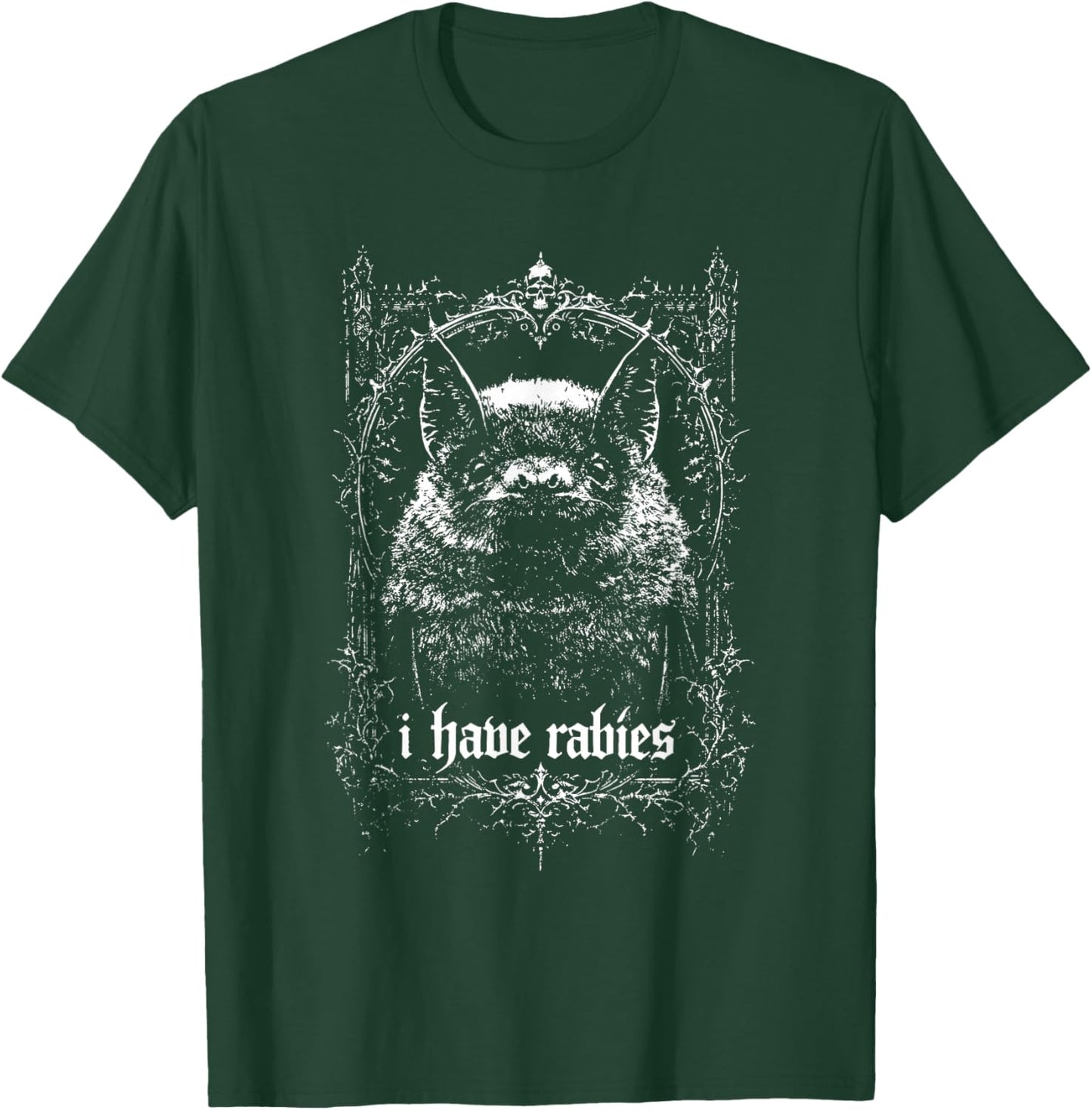 I Have Rabies Bat Unhinged Meme Weird Dark Humor T-Shirt - T-Shirt | Forest