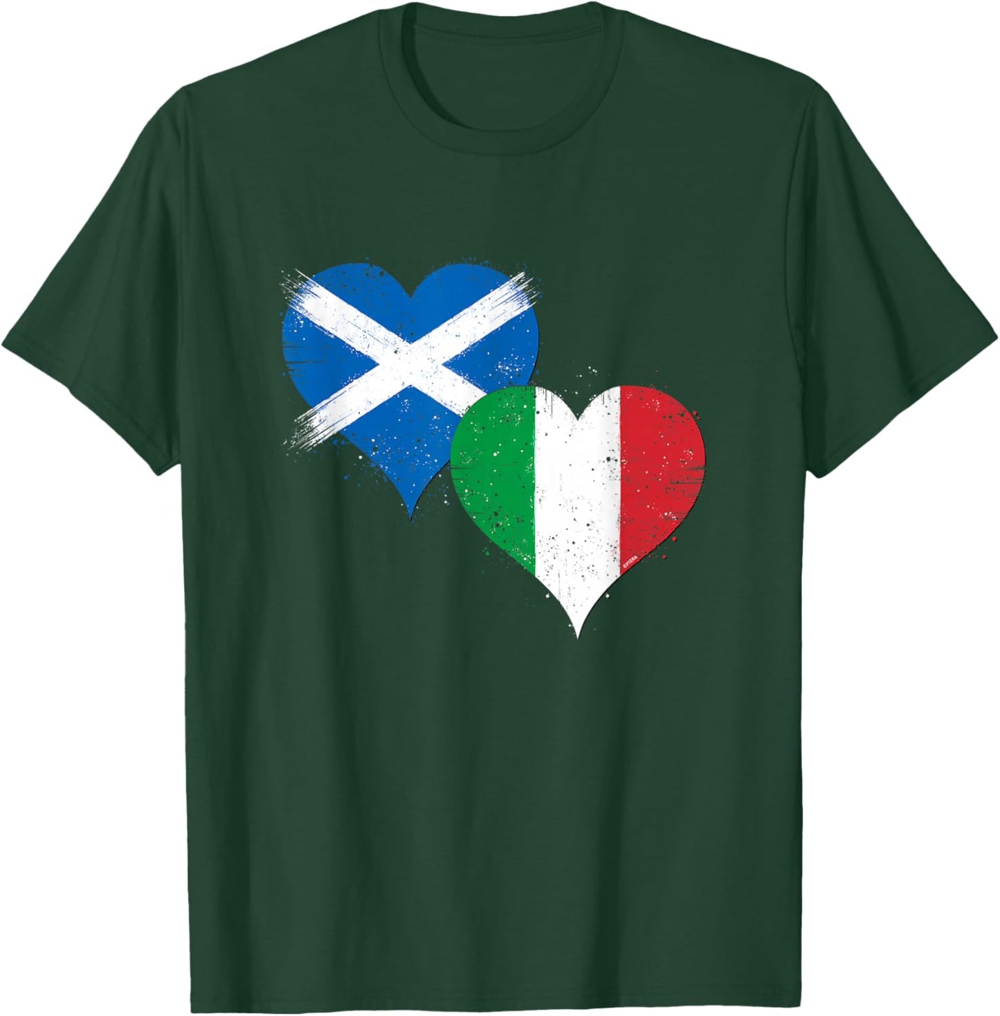 Scotland Italy Flag for Proud Scottish Italian Fans Pride T-Shirt - T-Shirt | Forest