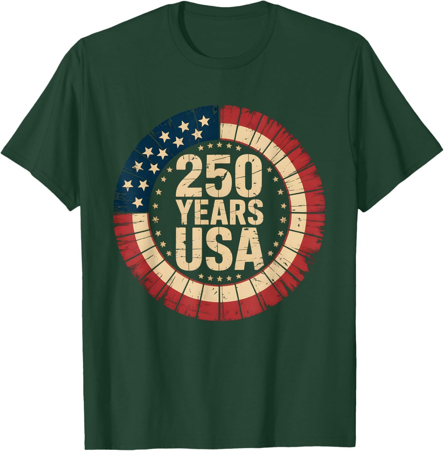 1776–2026 USA 250th Anniversary of Independence Day T-Shirt - T-Shirt | Forest