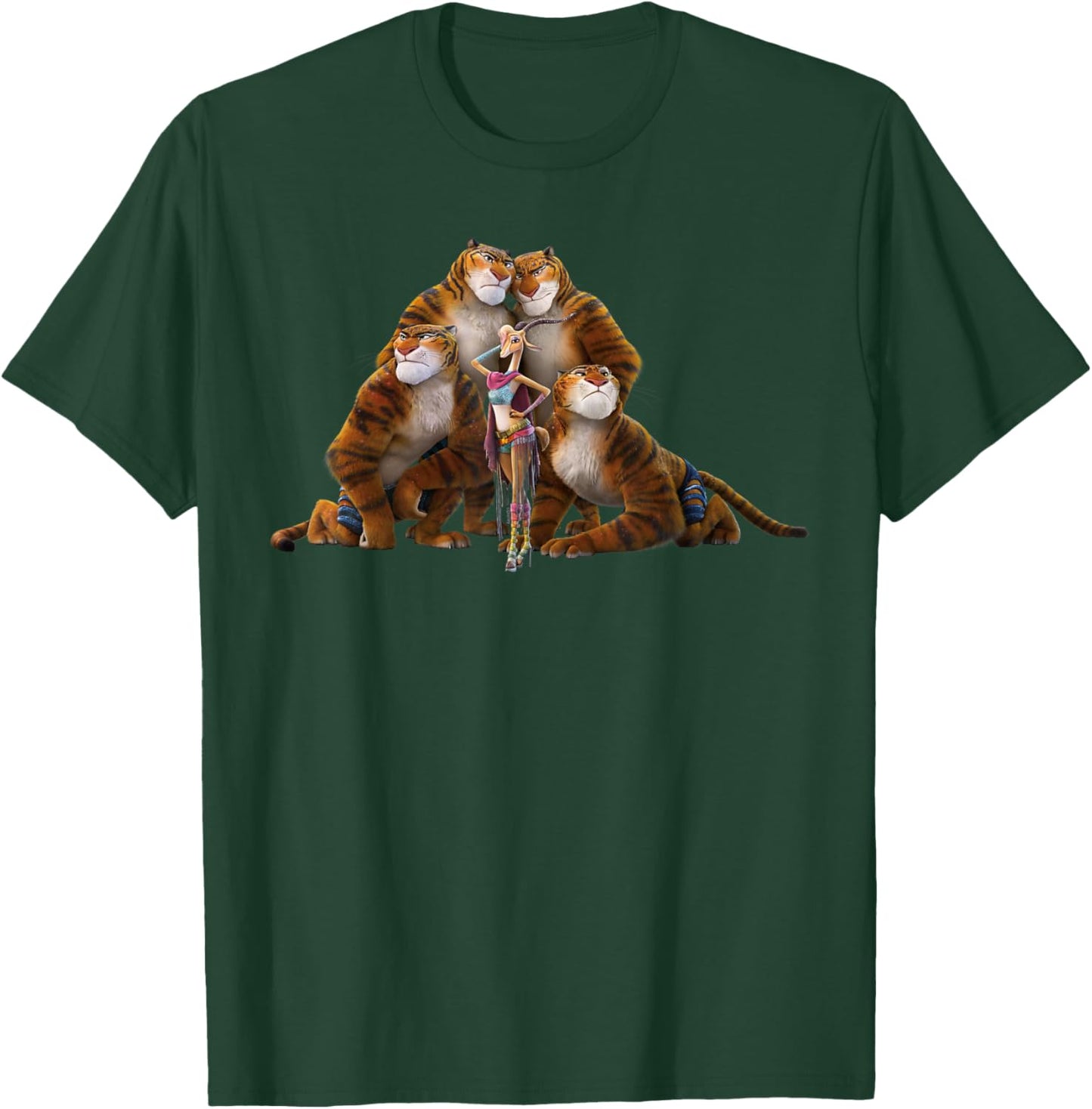 Disney Zootopia 2 Gazelle & Tiger Dancers Festival Concert T-Shirt - T-Shirt | Forest