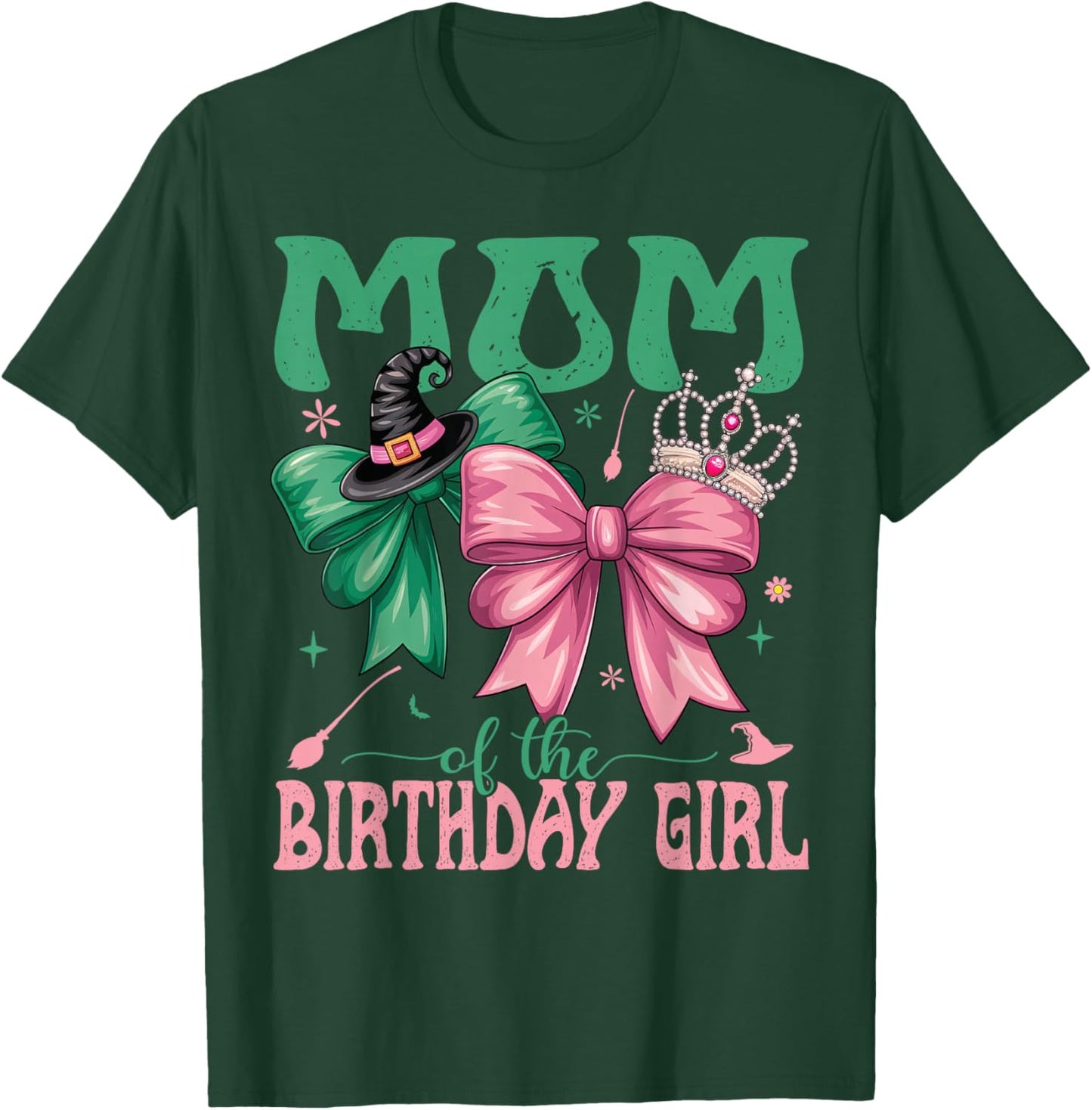 Mom of The Birthday Girl Matching Witch Family Bday Part T-Shirt - T-Shirt | Forest