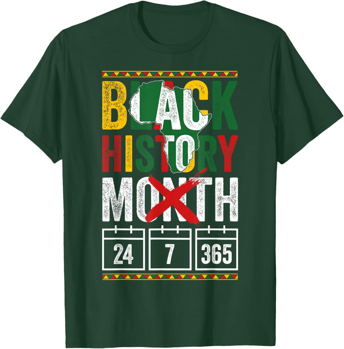 Black History Month Patriotic African American Men Women T-Shirt - T-Shirt | Forest
