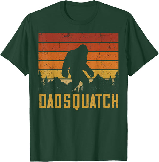 Vintage Bigfoot Sasquatch Dadsquatch Dad Fathers Day T-Shirt - T-Shirt | Forest