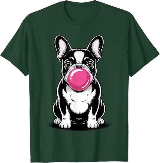 Cool French Bulldog Art Women Kids Frenchie Lover T-Shirt - T-Shirt | Forest