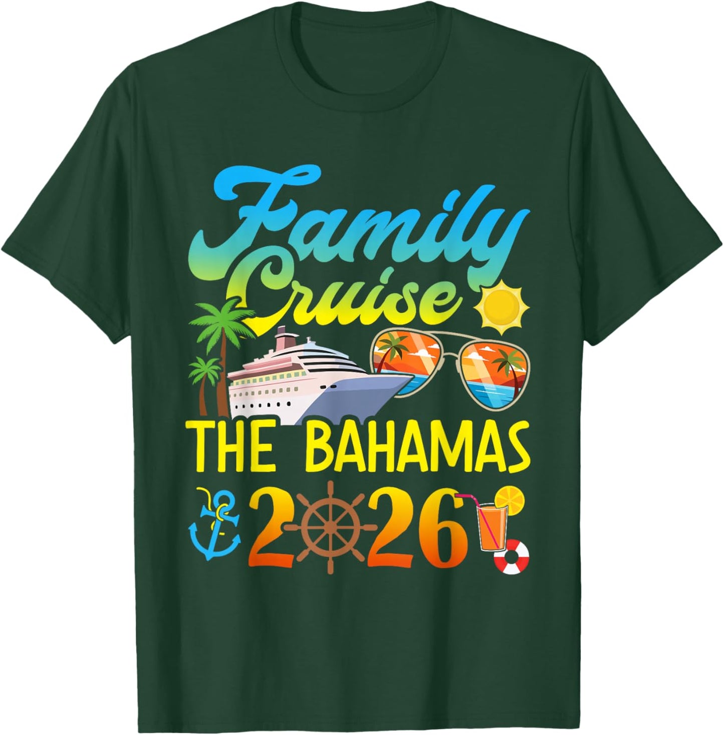 Bahamas Family Cruise 2026 T-Shirt - T-Shirt | Forest