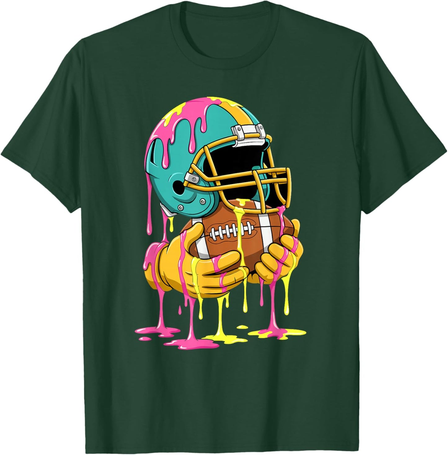 Funny Football Drip Boys Ice Cream Respect Street Style T-Shirt - T-Shirt | Forest