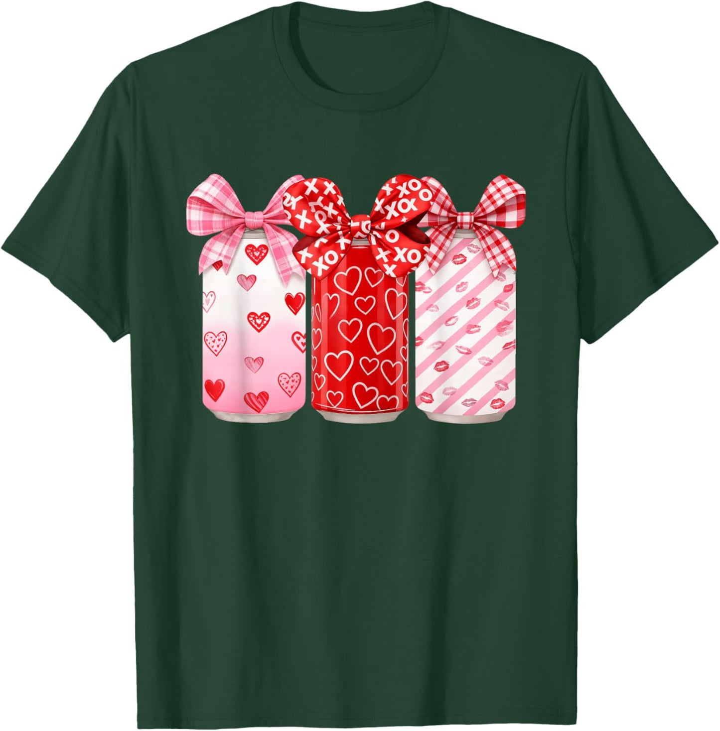 Soda Valentines Day Cute Retro Beverage Men Women Kids T-Shirt - T-Shirt | Forest