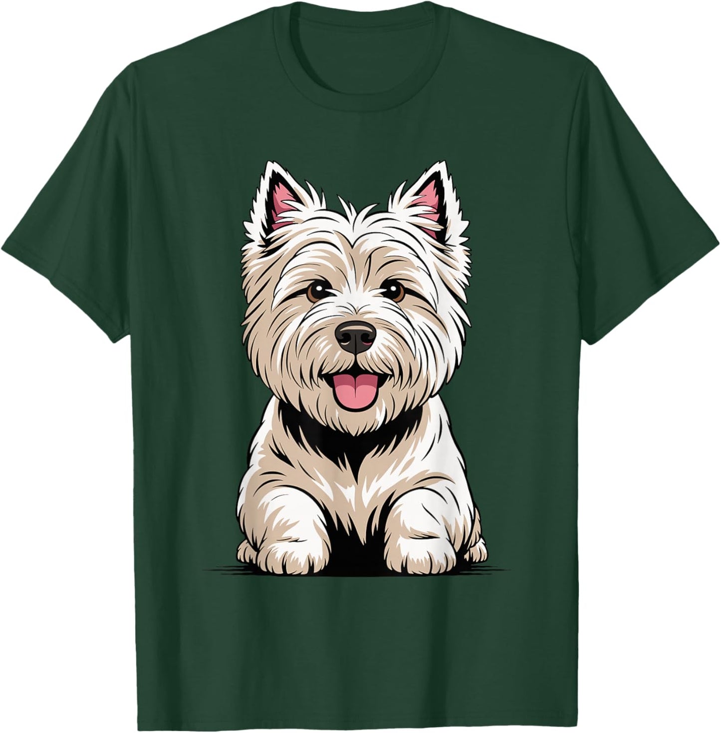 Cute Puppy Breed Artistic Westie West Highland White Terrier T-Shirt - T-Shirt | Forest