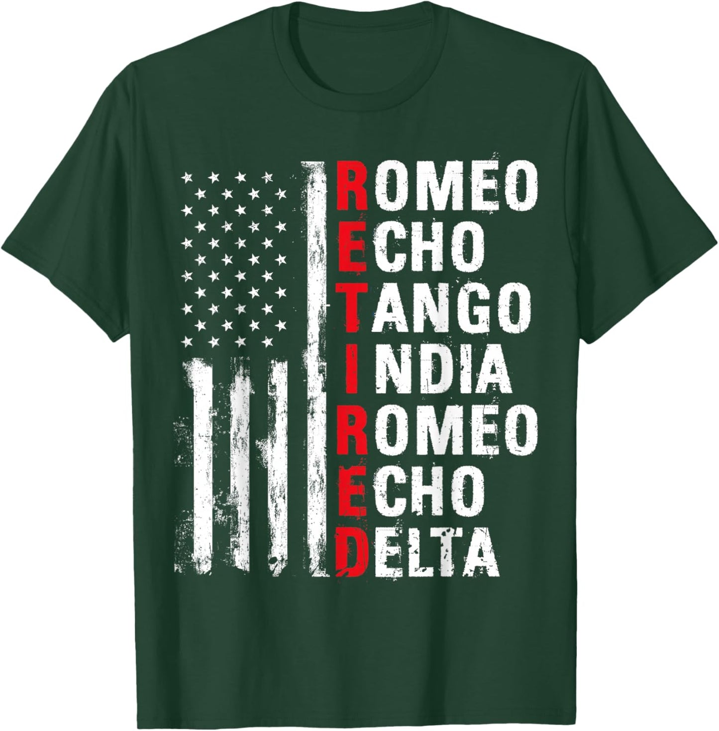 Retired Romeo Echo Tango India Romeo Echo Delta T-Shirt - T-Shirt | Forest