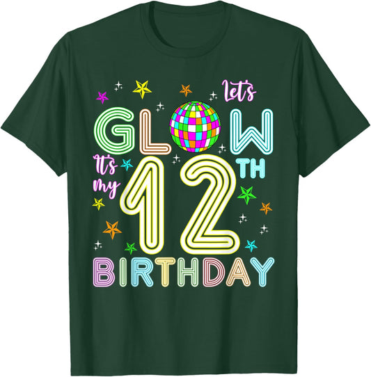 It's My 12th Birthday Glowing 80s 12 Year Old T-Shirt - T-Shirt | Forest