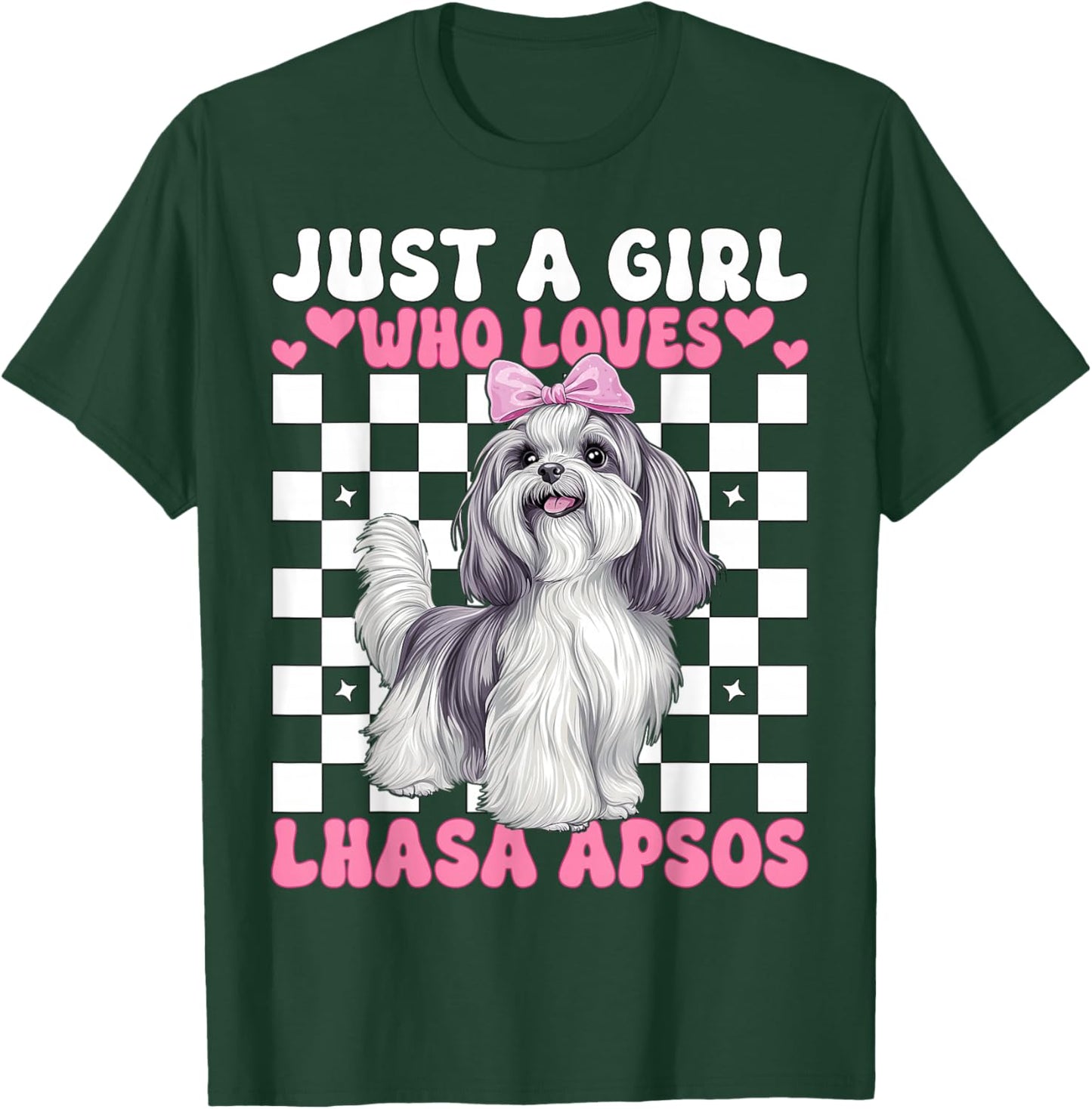 Just A Girl Who Loves Lhasa Apsos Lhasa Apso Dog Coquette T-Shirt - T-Shirt | Forest