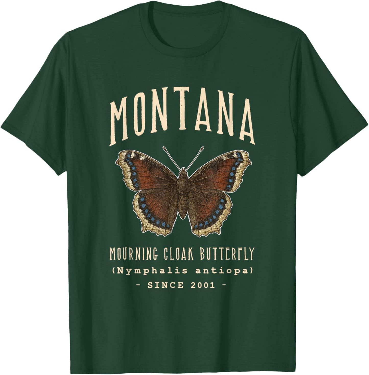 Montana Mourning Cloak Butterfly T-Shirt - T-Shirt | Forest