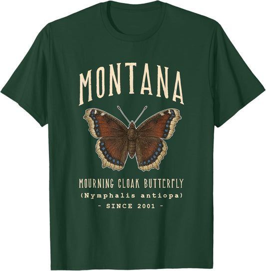 Montana Mourning Cloak Butterfly T-Shirt - T-Shirt | Forest
