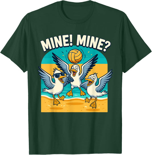 Volleyball Costume for Girls Women, Volleyball Seagull Mine T-Shirt - T-Shirt | Forest