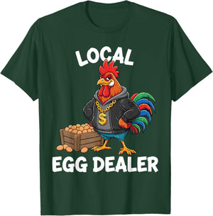Retro Local Egg Dealer Shirt, Funny Easter Chicken Farmer T-Shirt - T-Shirt | Forest
