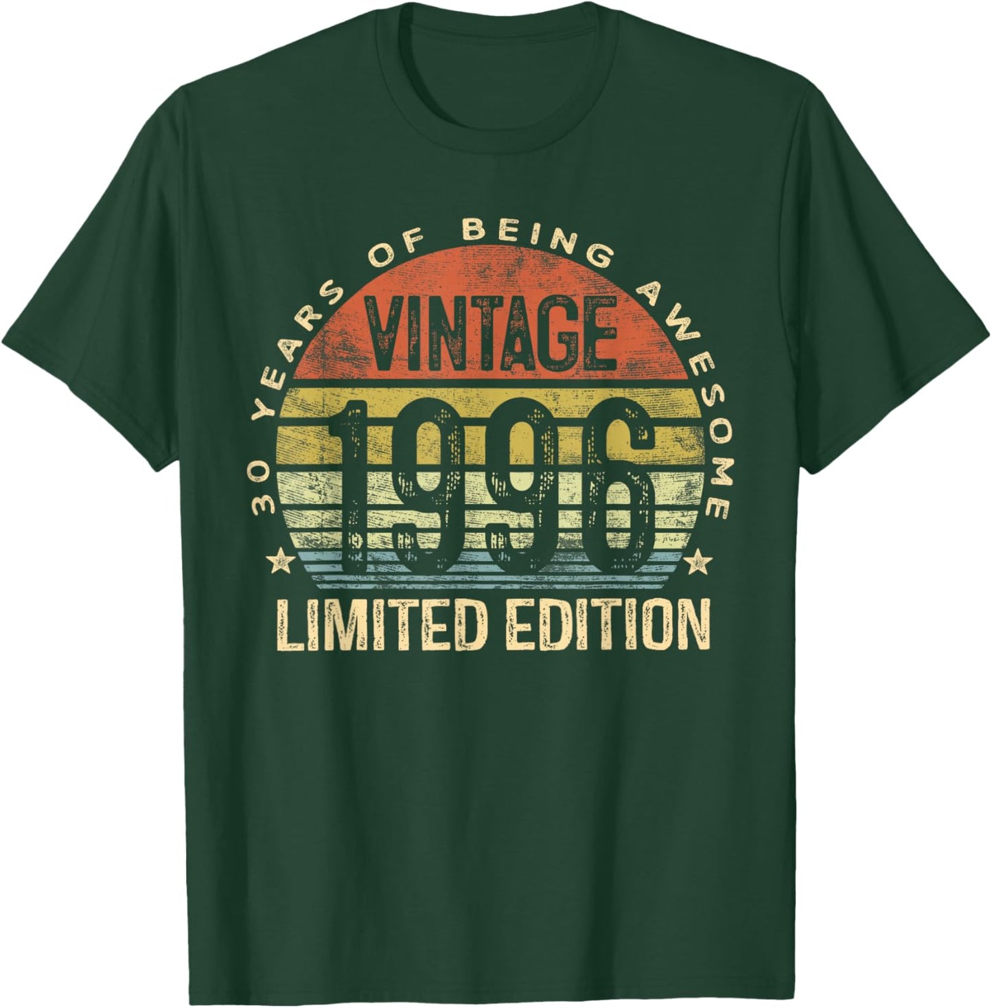 Vintage 1996 Limited Edition 30-Year-Old 30th Birthday T-Shirt - T-Shirt | Forest