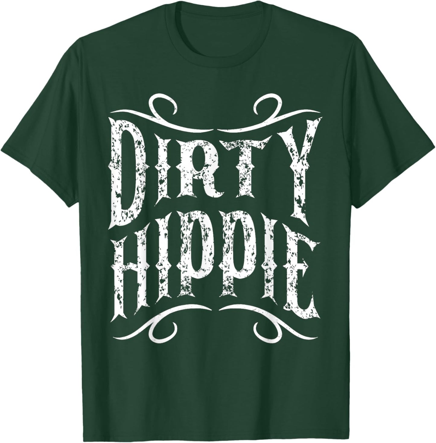 Vintage Dirty Hippie Peace Lover Gift Retro 60s 70s Costume T-Shirt - T-Shirt | Forest
