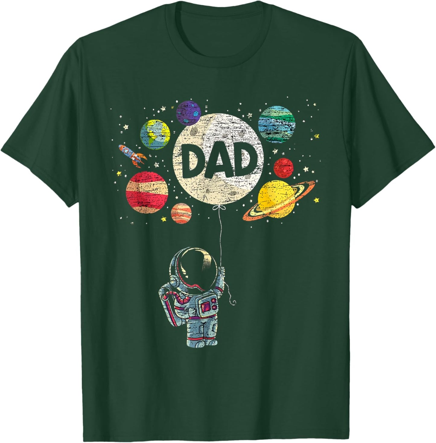 Dad of The Birthday Boys Space Astronaut Family Party Daddy T-Shirt - T-Shirt | Forest