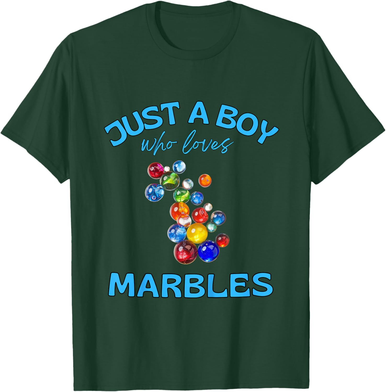 Kids Just a Boy Who Loves Marbles for Marble Players T-Shirt - T-Shirt | Forest