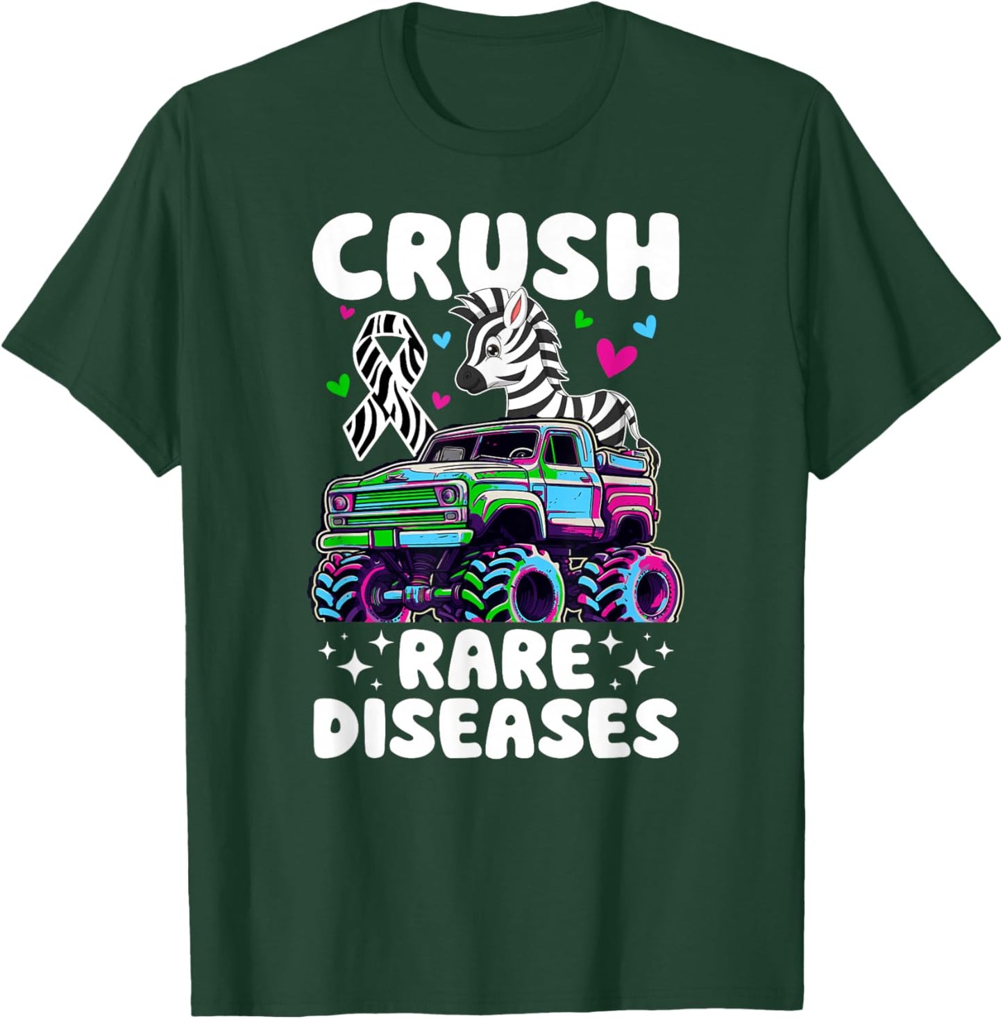 Crush Rare Disease Awareness Rare Disease Warrior T-Shirt - T-Shirt | Forest