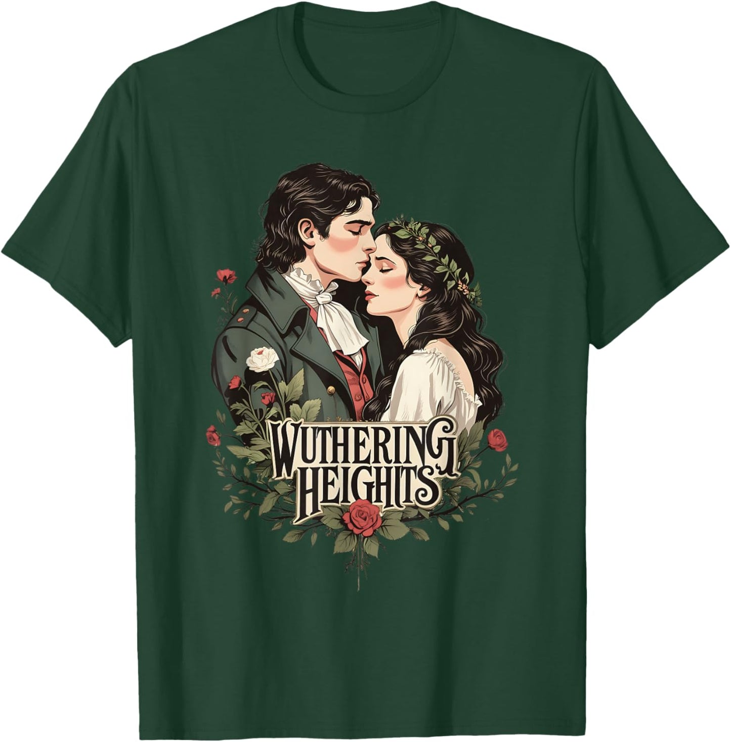 Wuthering Heights, Emily Bronte and Heathcliff Lovers T-Shirt - T-Shirt | Forest