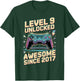 9th Birthday Boy Gift Level 9 Gamer 2017 9 Year Old Party T-Shirt - T-Shirt | Forest