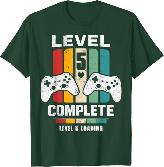 Vintage 5th Wedding Anniversary Him Her Level 5 Complete T-Shirt - T-Shirt | Forest
