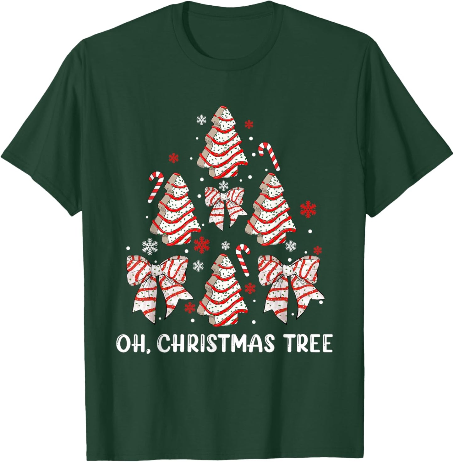 Oh Christmas Tree Cakes Debbie Becky Jen Cake Lovers Xmas T-Shirt - T-Shirt | Forest