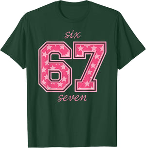 Six Seven Cool Meme 67 Funny Number T-Shirt - T-Shirt | Forest