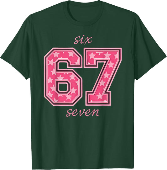 Six Seven Cool Meme 67 Funny Number T-Shirt - T-Shirt | Forest