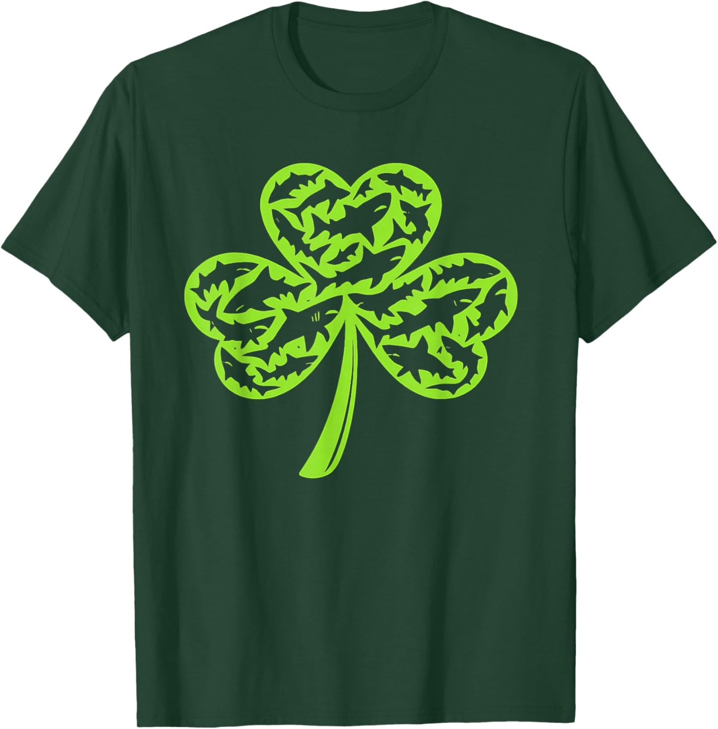 Shark St Patricks Day Boys Kids St Pats Sharks Shamrocks T-Shirt - T-Shirt | Forest