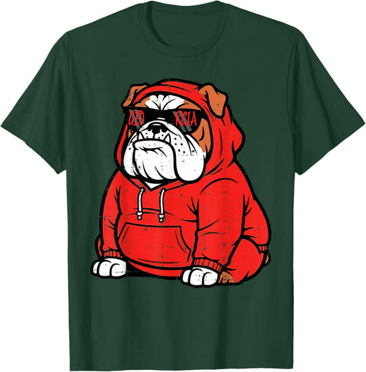 Bulldog Girls Youth Teen Kids Boys Men Women T-Shirt - T-Shirt | Forest