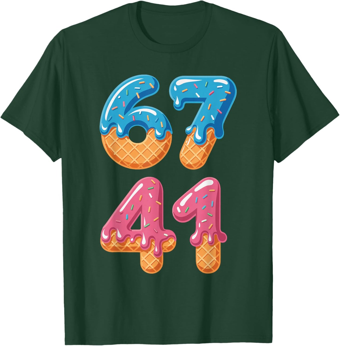67 41 Funny Six Seven Forty One Gen Alpha Slang T-Shirt - T-Shirt | Forest