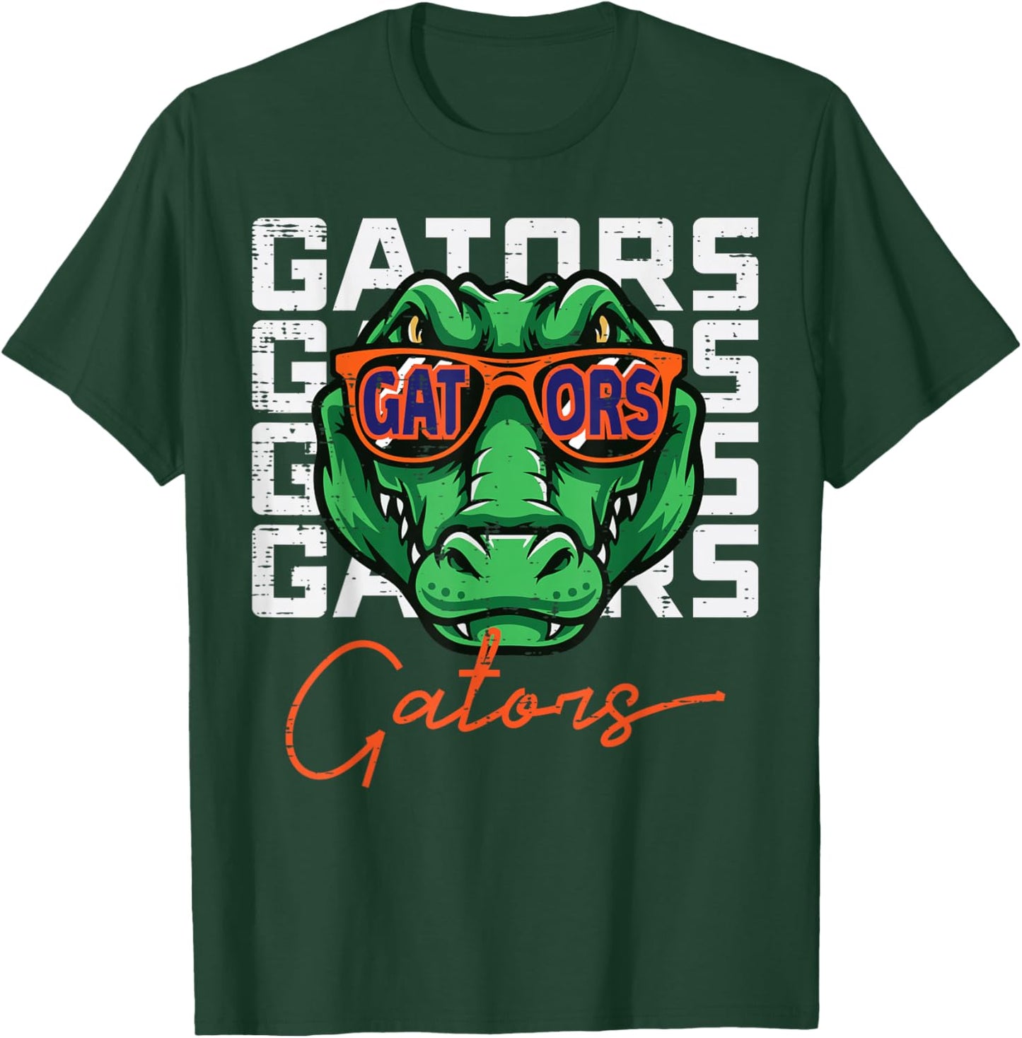 Gator Sunglasses Women Kids Boys Girls Men Youth Teen T-Shirt - T-Shirt | Forest