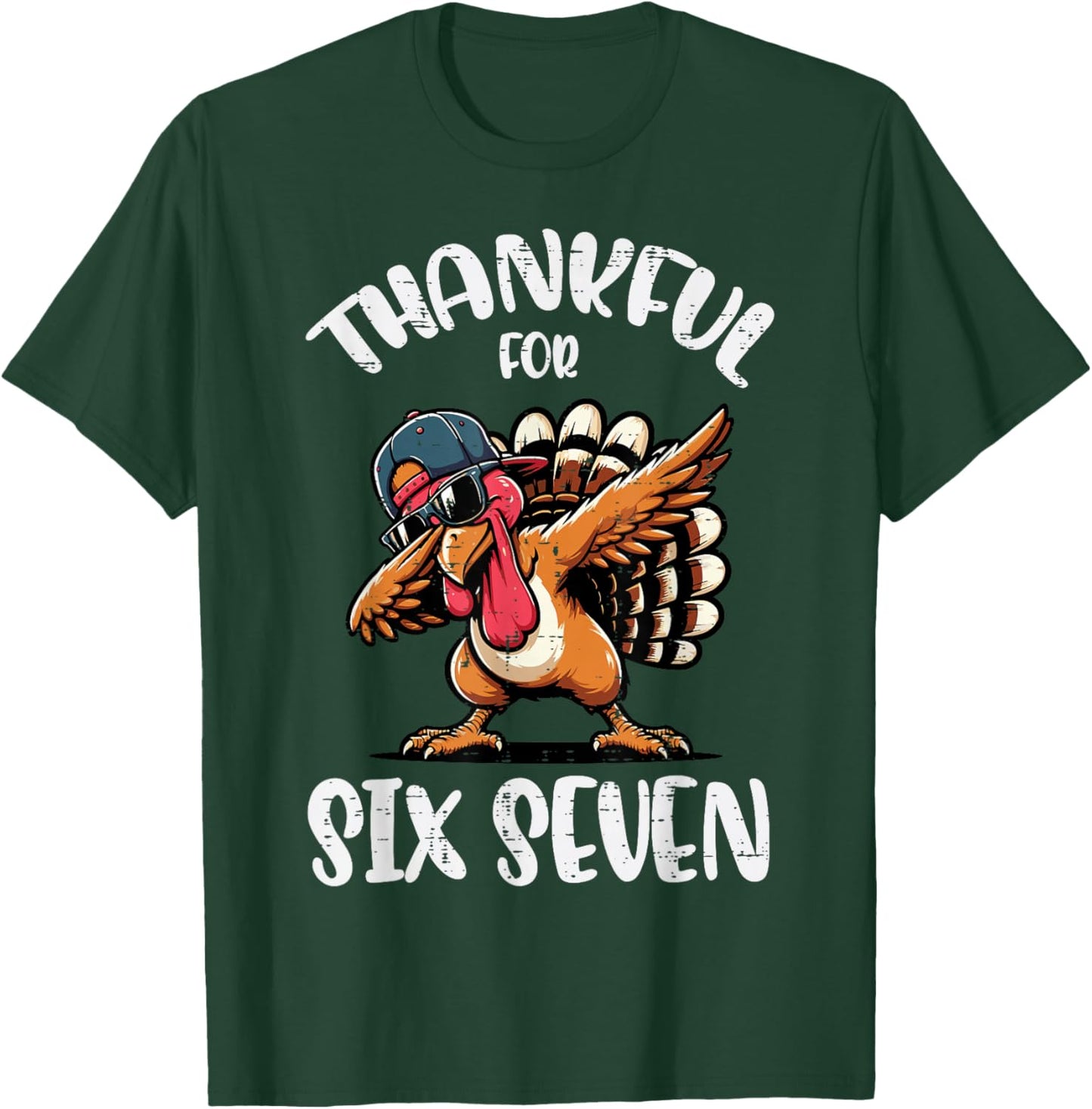 Thankful for Six Seven 6 7 Meme 67 Thanksgiving Turkey Boys T-Shirt - T-Shirt | Forest