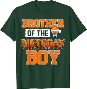 Brother of The Birthday Boy Retro Basketball Player Family T-Shirt - T-Shirt | Forest