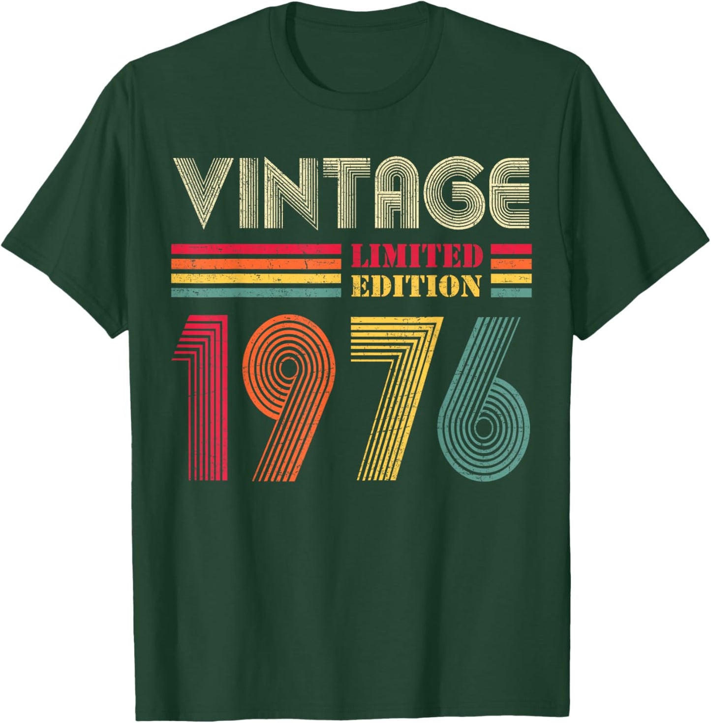 Vintage 1976 50th Birthday Gift Men Women 50 Years Old T-Shirt - T-Shirt | Forest
