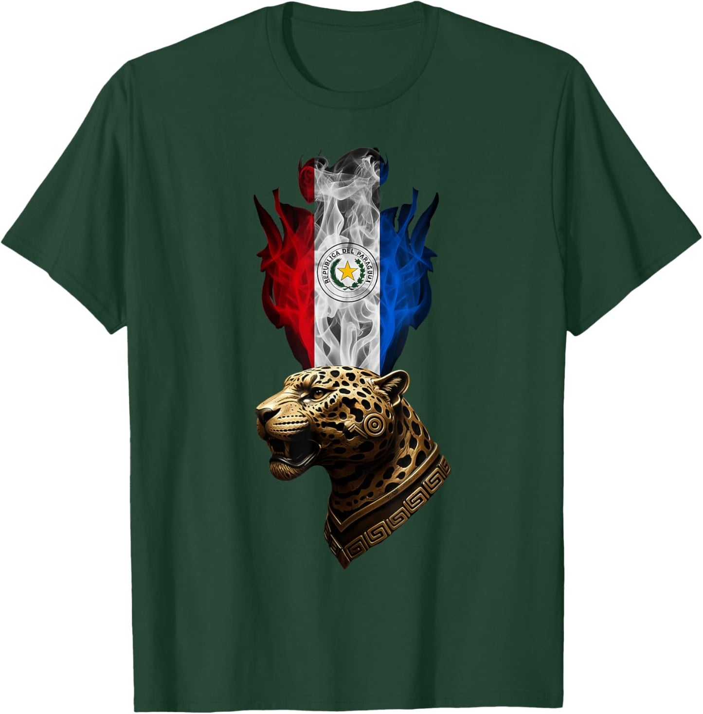 Paraguay Flag Leopard Paraguayan Pride T-Shirt - T-Shirt | Forest