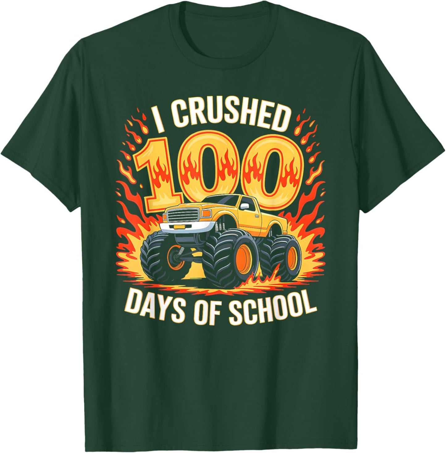 100 Days of School Boys Kids 100 Days Smarter 100th Day T-Shirt - T-Shirt | Forest