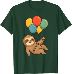 Sloth Balloons Cute Sloth Lover T-Shirt - T-Shirt | Forest