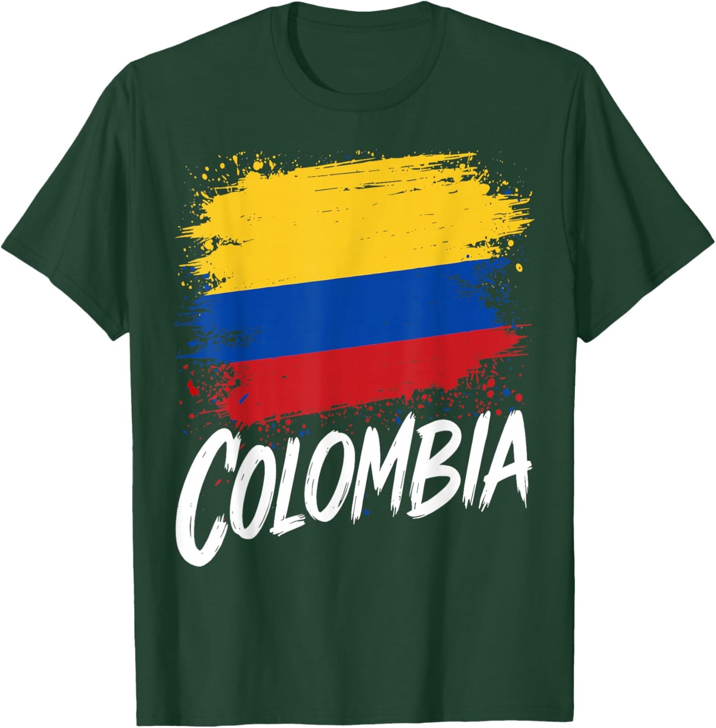 Colombia Lover Colombian Flag T-Shirt - T-Shirt | Forest