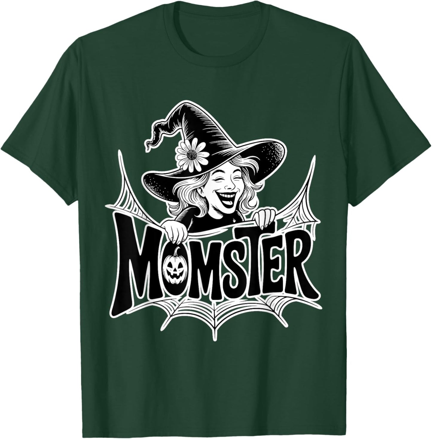 Momster Funny Halloween Mom Witch T-Shirt - T-Shirt | Forest