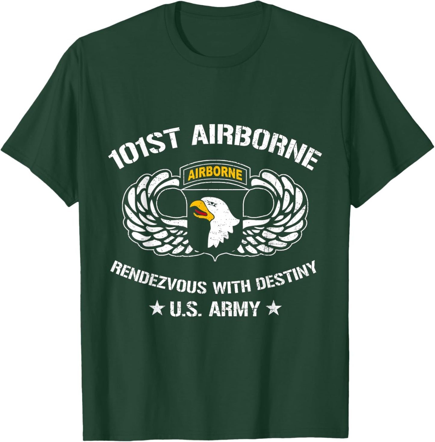 101st Airborne Division Rendezvous with Destiny Paratrooper T-Shirt - T-Shirt | Forest