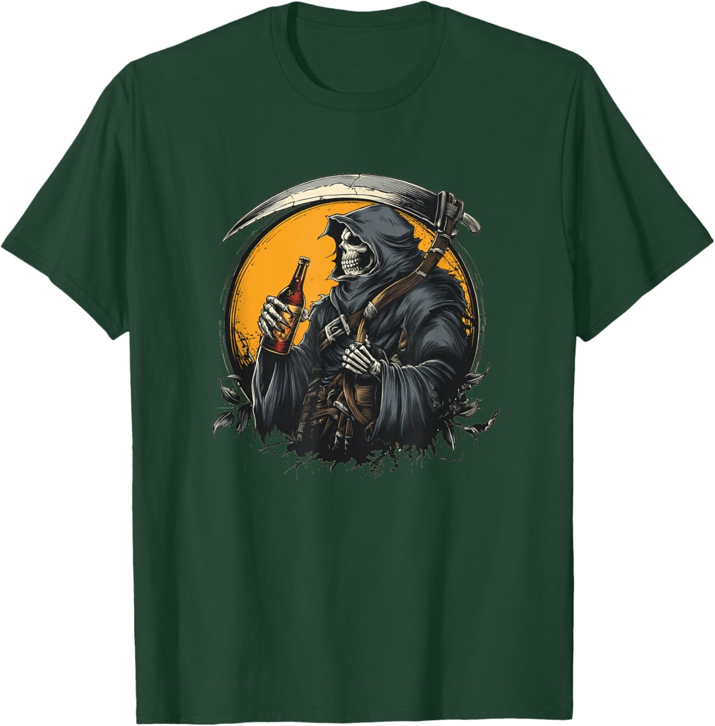Cool Grim Reaper Costume for Beer Night T-Shirt - T-Shirt | Forest