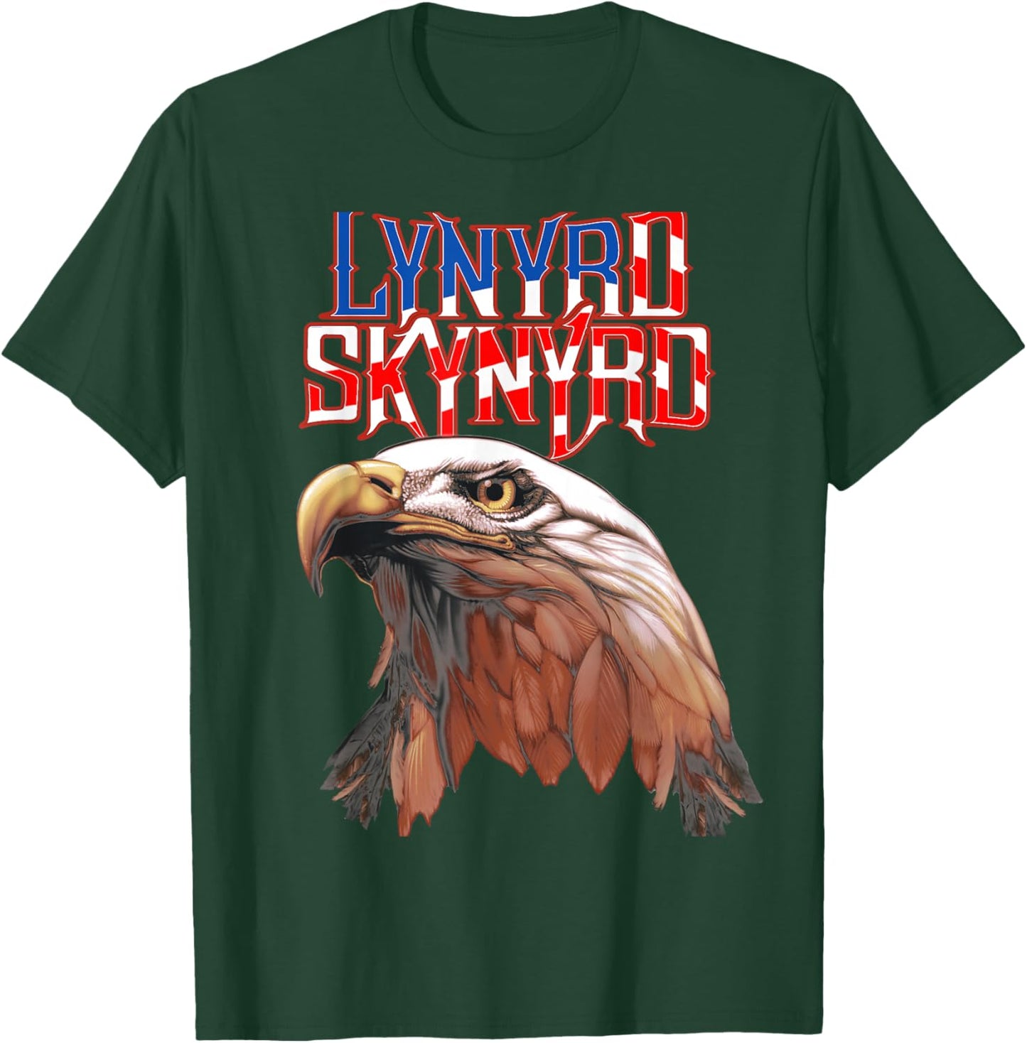 Lynyrd Skynyrd Americana Eagle Free Bird Retro Rock Flag US T-Shirt - T-Shirt | Forest